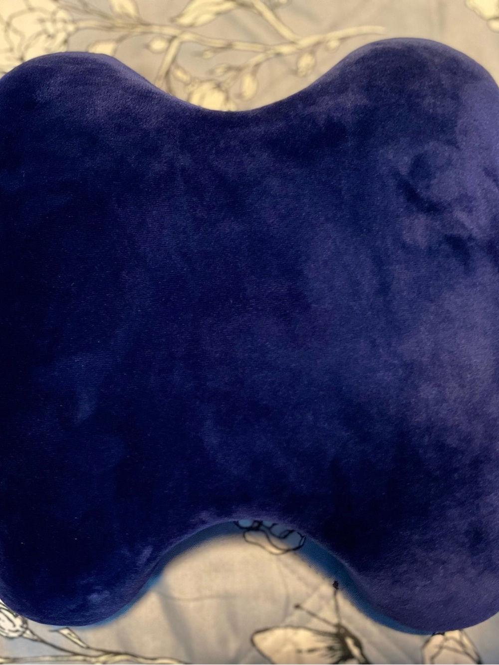 Velvet Navy Blue Contour Posture Pillow